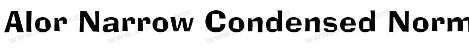 Alor Narrow Condensed Normal字体转换